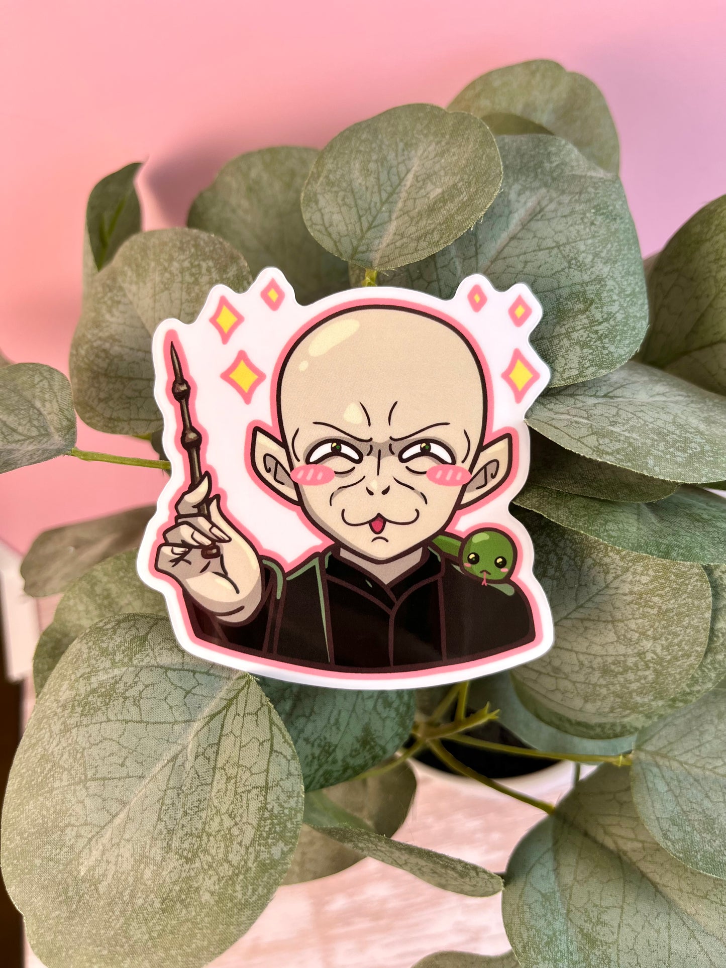 Kawaii Dark Wizard Sticker and Peeker