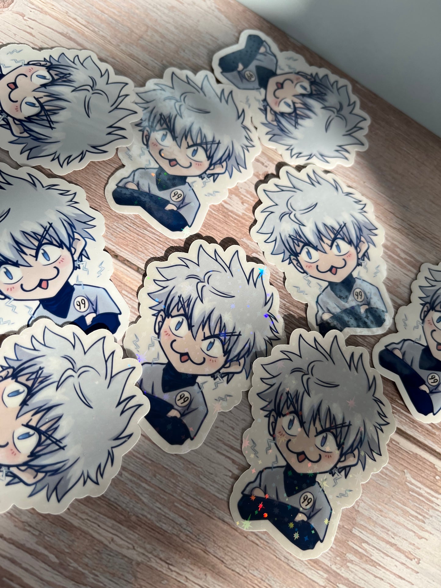 Lightning Assassin Boy Glossy or Holographic Stickers