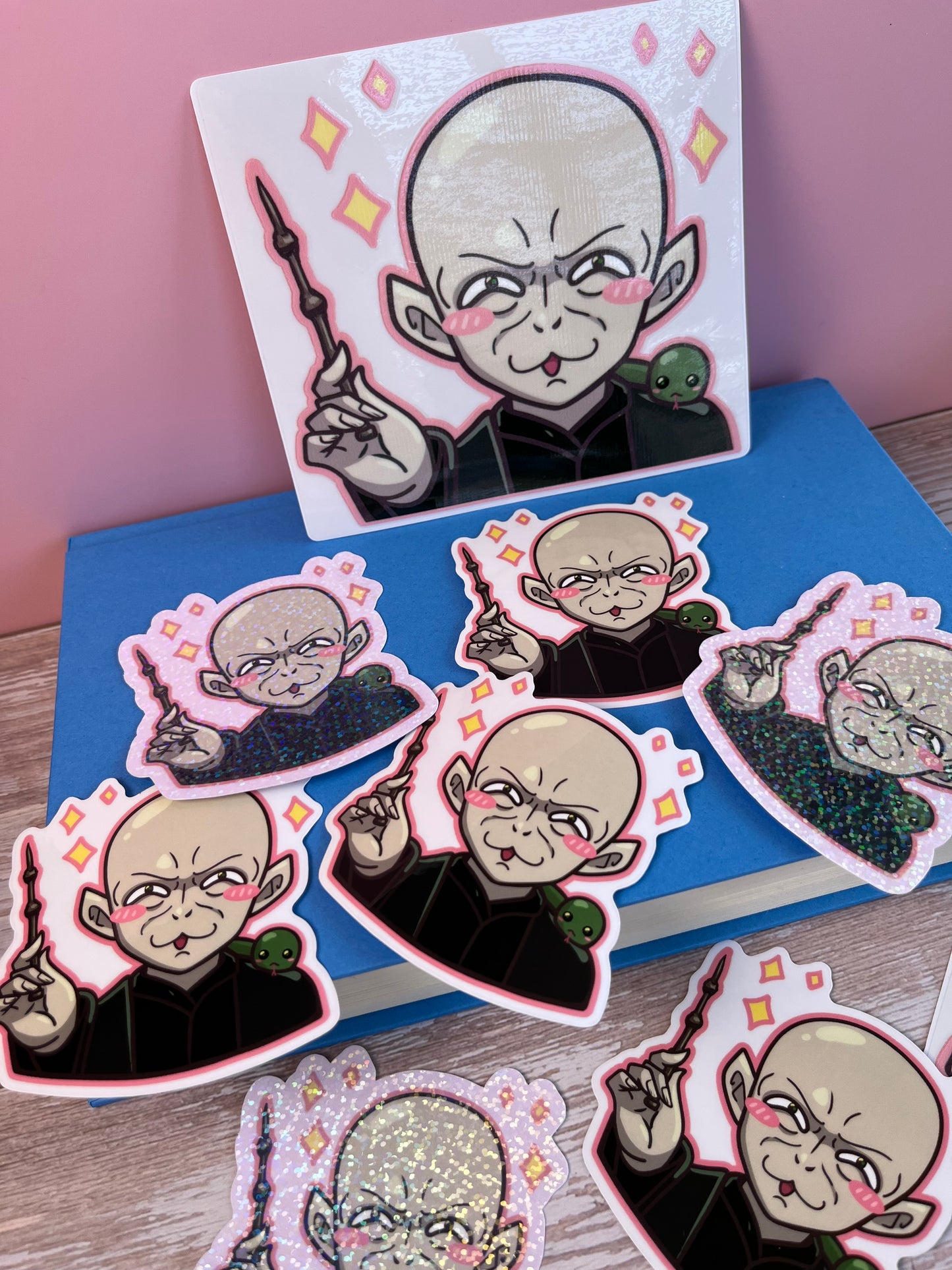 Kawaii Dark Wizard Sticker and Peeker