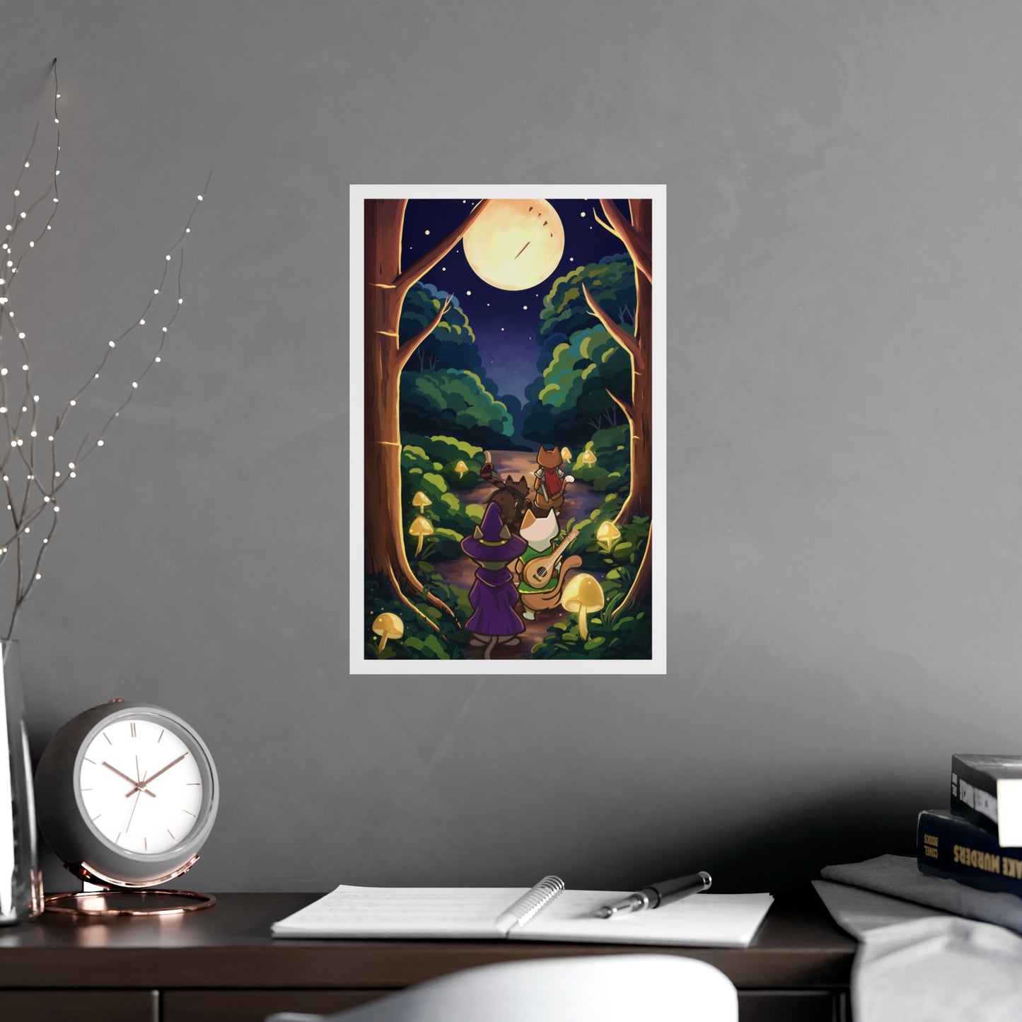 Cat adventure Party 11x17 Art Print